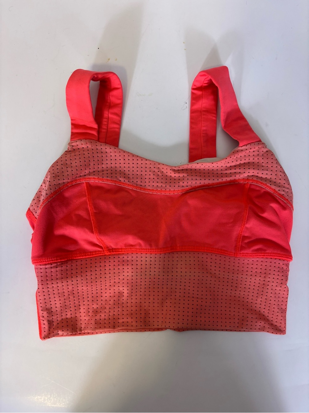 lululemon athletica Coral Pink Longline Perforated Sports Bra 4